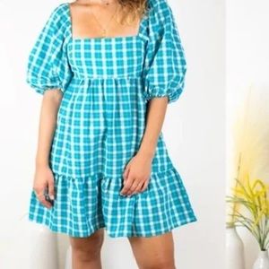 Amanda Uprichard Blue Luciet Dress